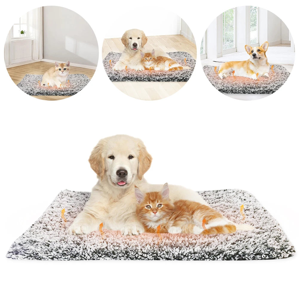 Self-Warming Thermal Cat and Dog Bed Mat for Indoor Outdoor Pets