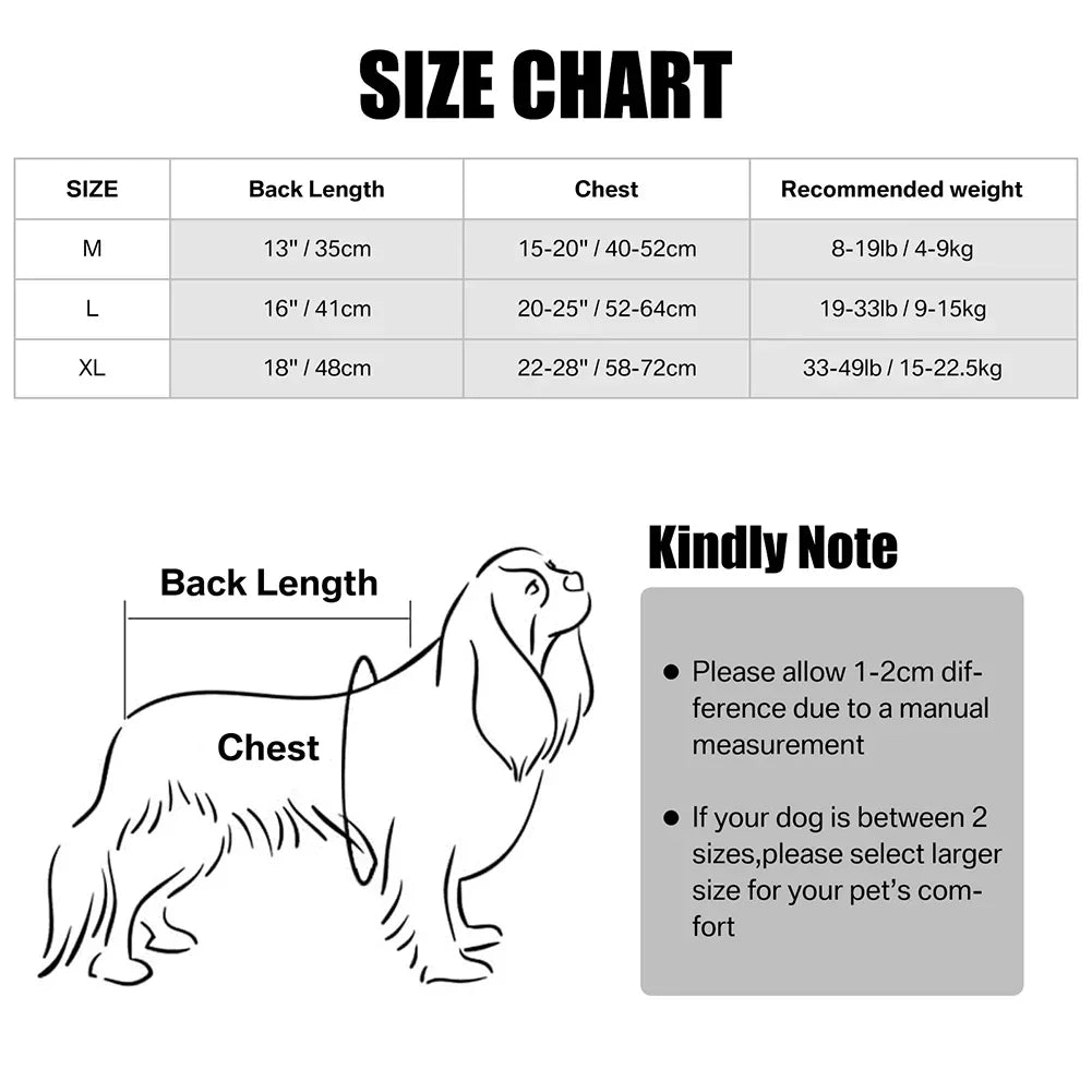 Pet Surgery Recovery Suit Anti Licking Vest for Dogs