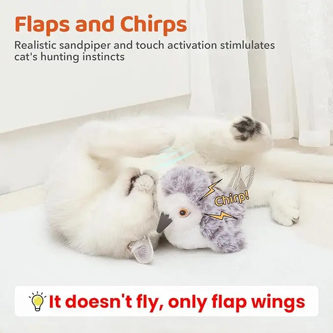 Flapping Bird Cat Toy for Interactive Play and Exercise