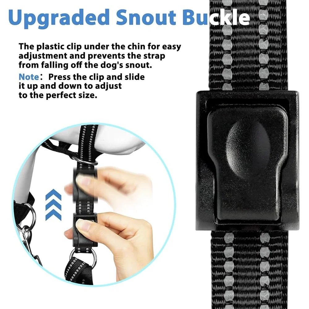 Soft Dog Head Collar No Pull Adjustable Training Harness