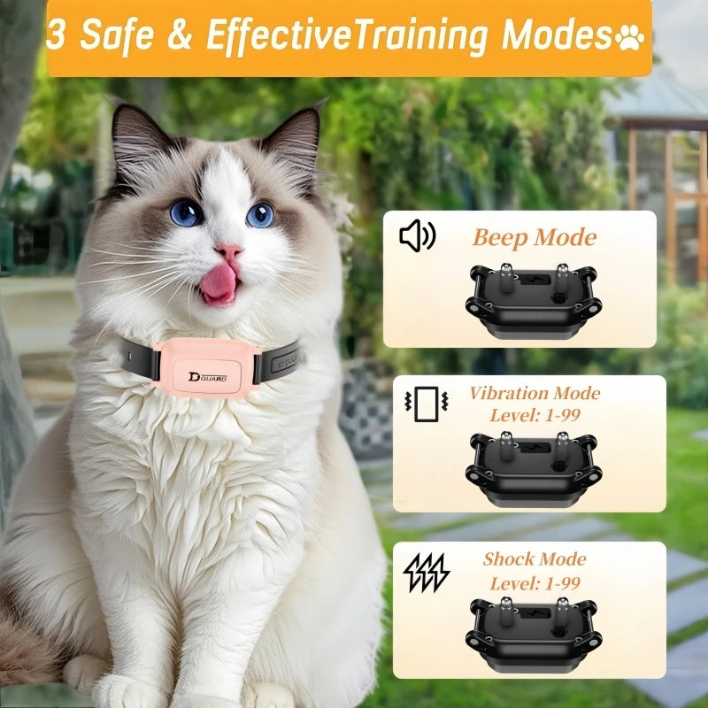 YHLC Automatic Cat Anti Meowing Vibration Training Collar