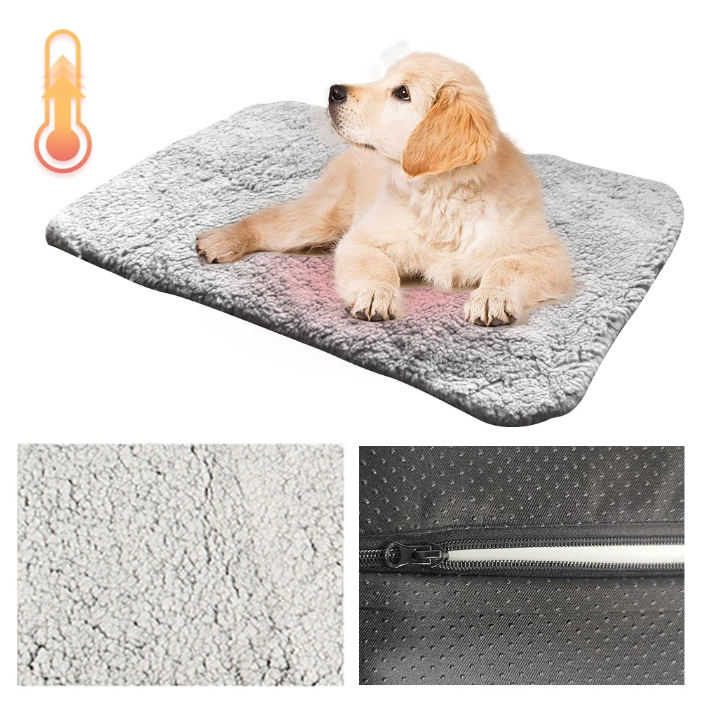Self-Warming Thermal Pet Bed Mat for Indoor Outdoor Pets