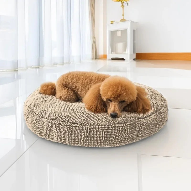 Cloud K-9 Bed for Dogs and Cats Soft and Relaxing Donut Dog Bed Chenille Material Removable Cover Washable and Dryer Safe