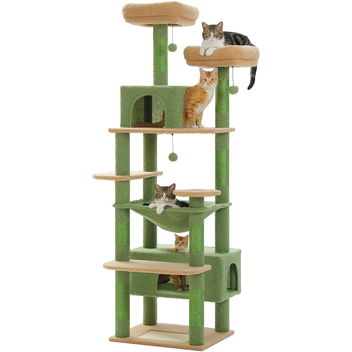 Luxury Multi-Level Cat Tree with Condo and Scratching Post