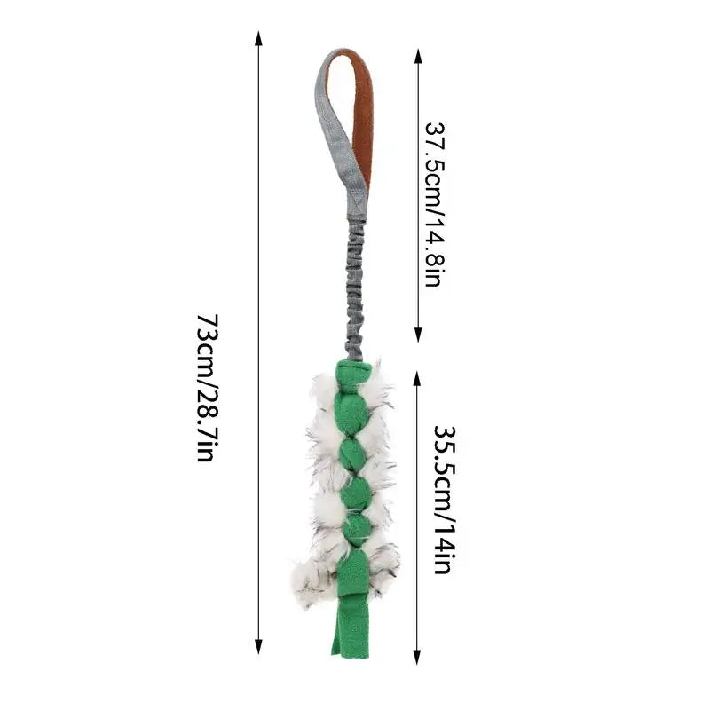 Interactive Dog Tug Toy with Squeaky Chew and Elastic Drawstring