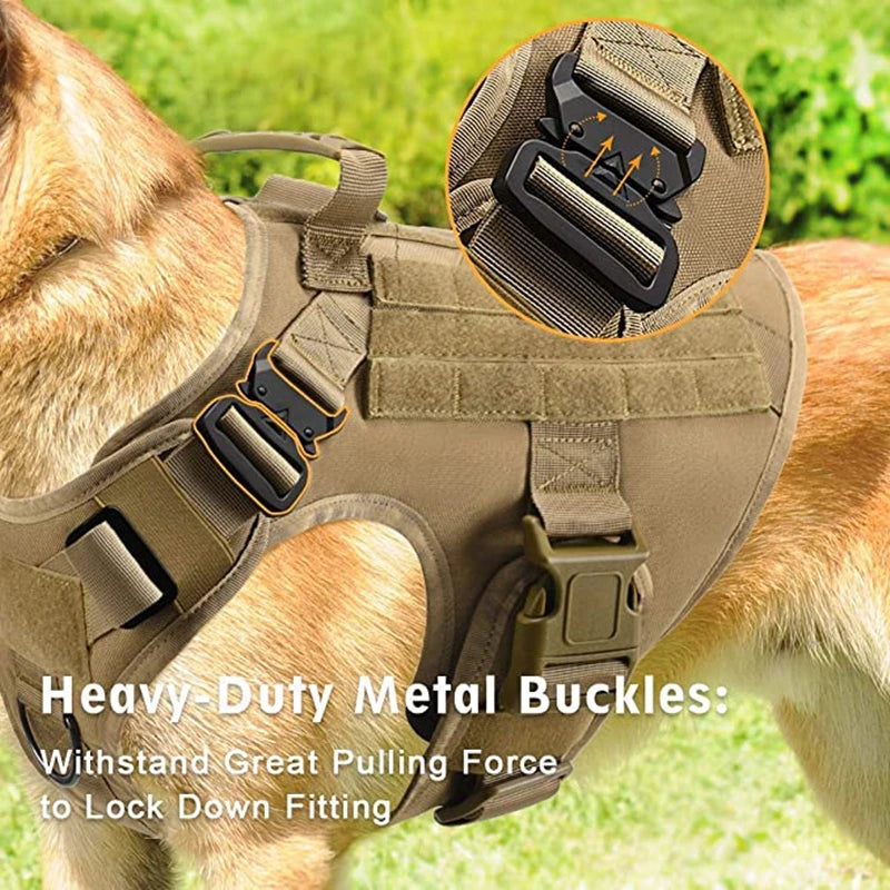 Tactical Dog Harness and Leash Set for All Breeds