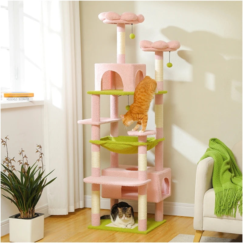 Luxury Multi-Level Cat Tree with Condo and Scratching Post