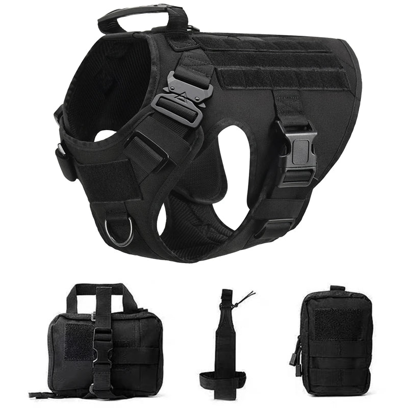 Tactical Dog Harness and Leash Set for All Breeds