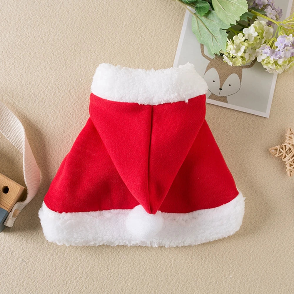 Cute Christmas Pet Cloak Santa Costume for Dogs and Cats