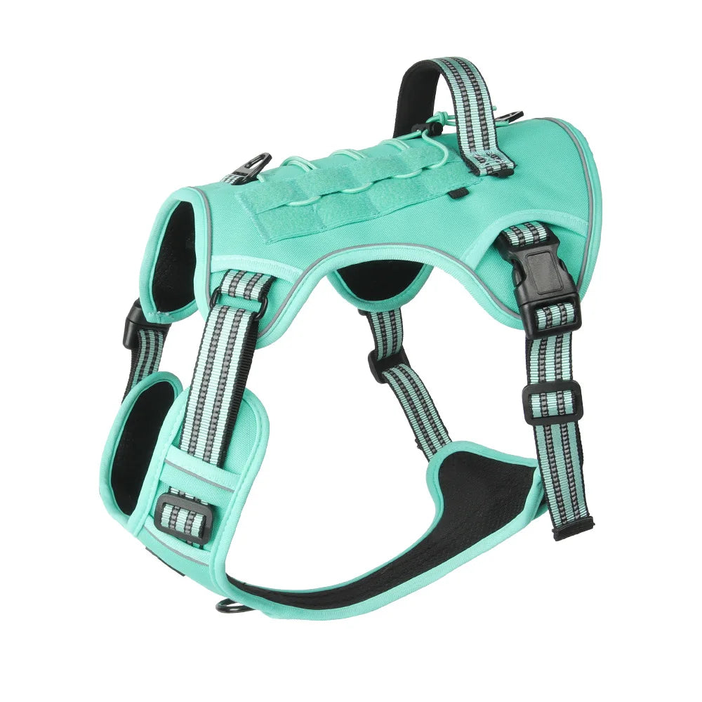 Reflective Tactical Dog Harness for Safe Training and Walking