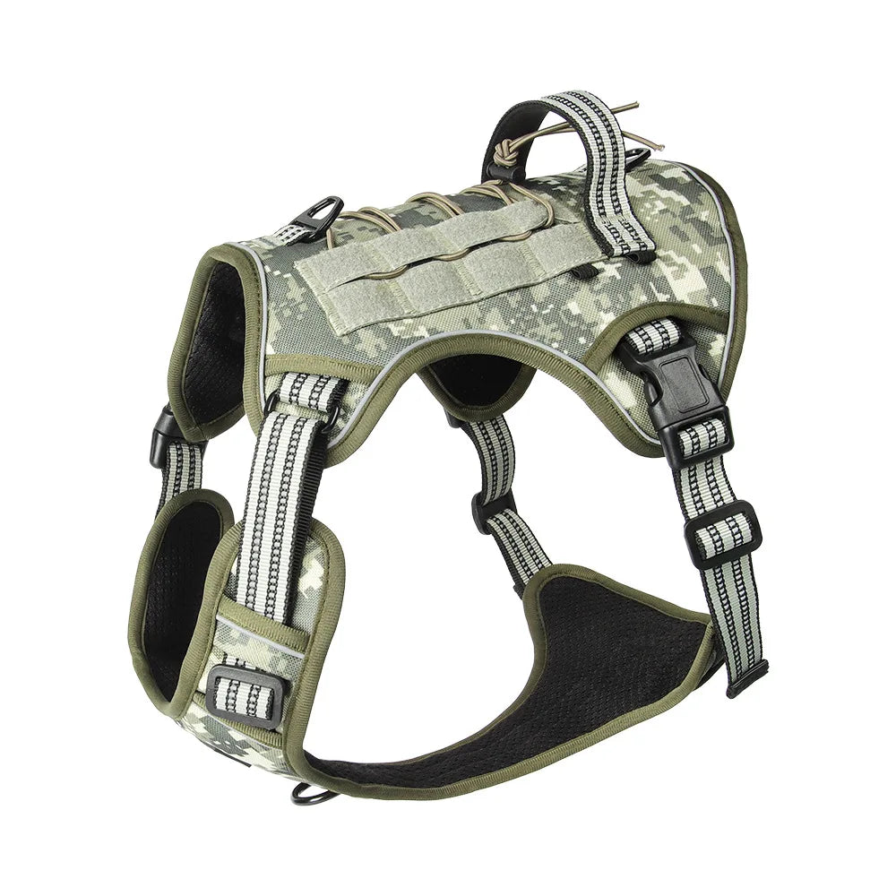 Reflective Tactical Dog Harness for Safe Training and Walking