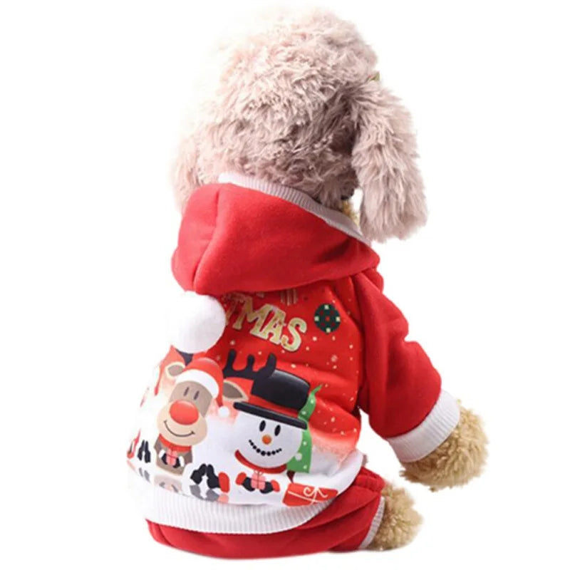 Christmas Dog Sweater Coat for Small and Medium Pets