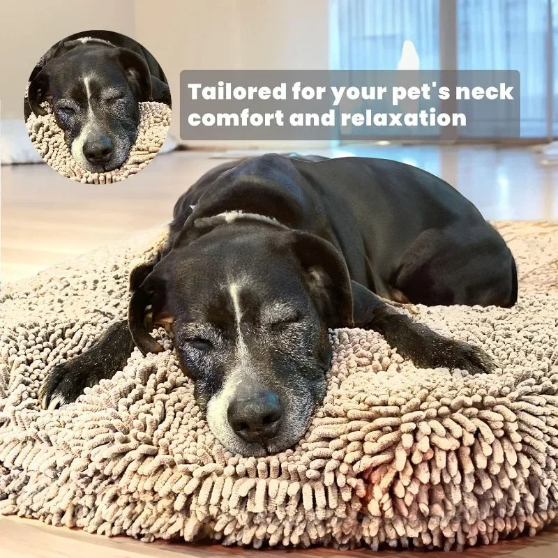 Cloud K-9 Bed for Dogs and Cats Soft and Relaxing Donut Dog Bed Chenille Material Removable Cover Washable and Dryer Safe