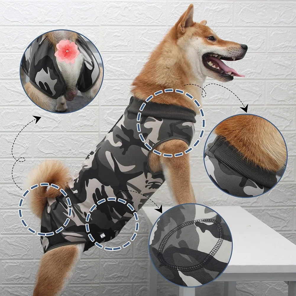 Pet Surgery Recovery Suit Anti Licking Vest for Dogs