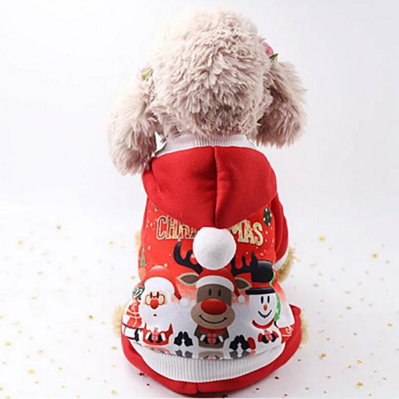 Christmas Dog Sweater Coat for Small and Medium Pets
