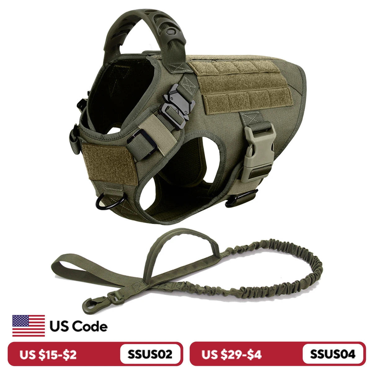 Tactical Dog Harness and Leash Set for Active Dogs