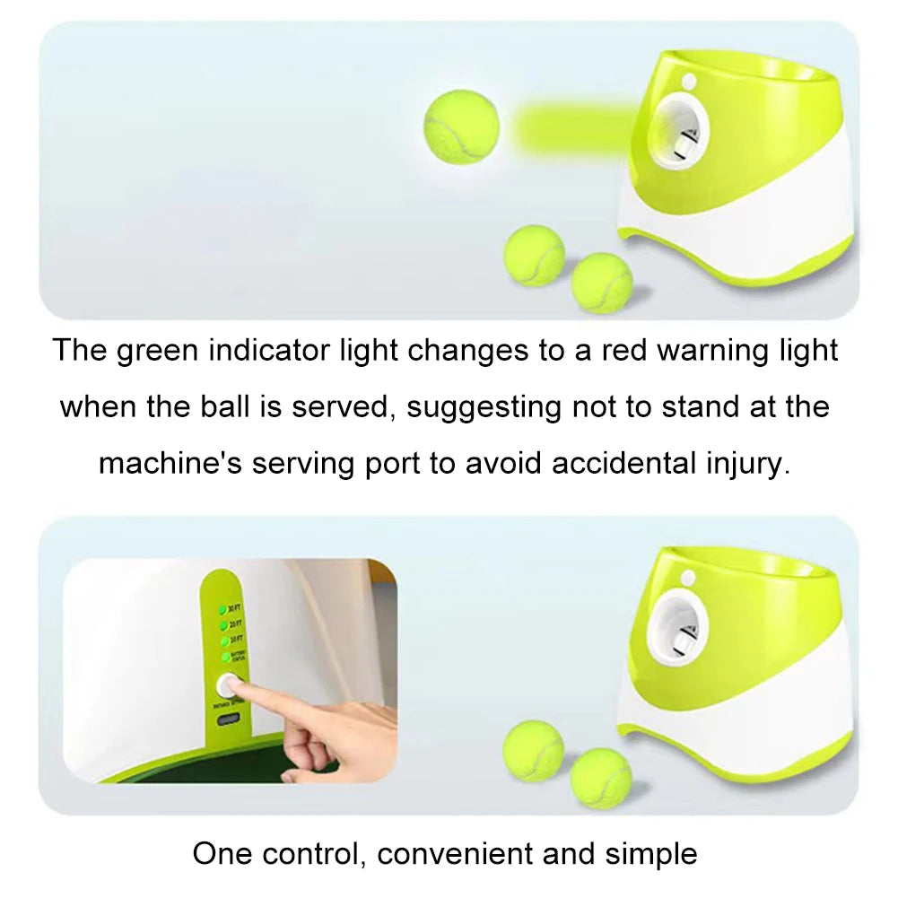 Dog Tennis Launcher Automatic Ball Launcher Catapult Fun for Pets Outdoor Indoor Play