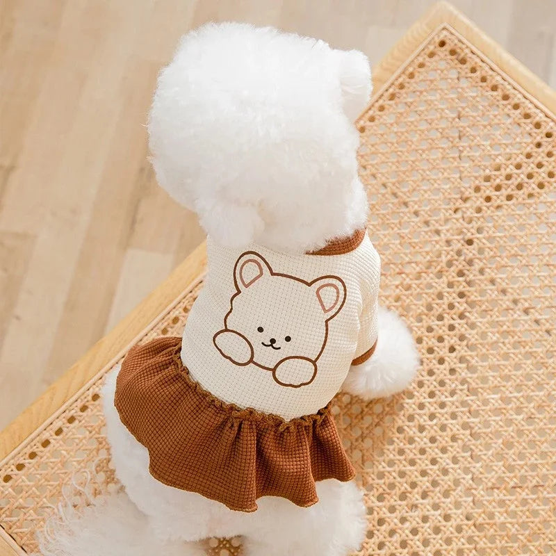 Cute Bear Dress for Dogs and Cats Pet Costume Outfit