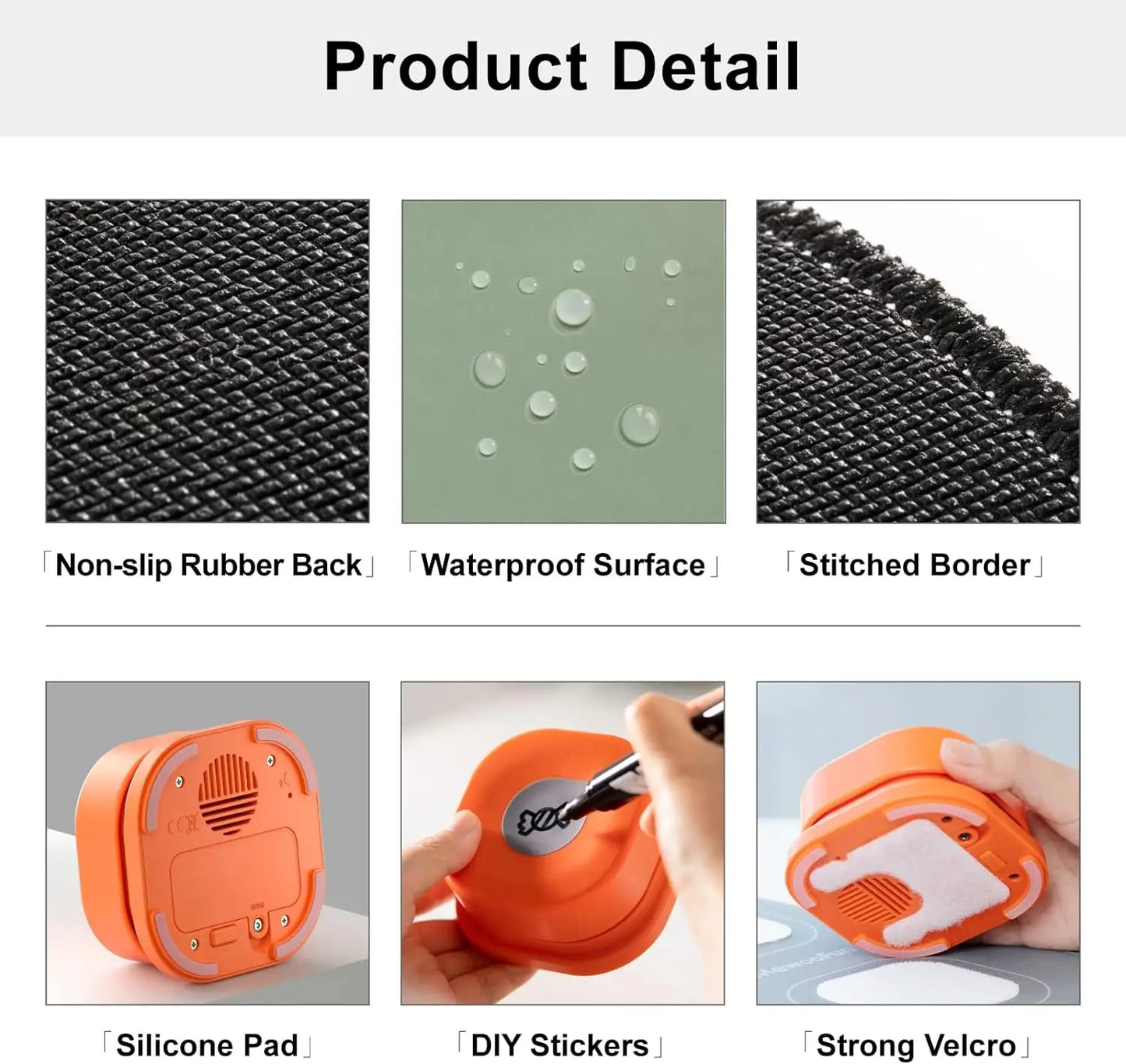 Mewoofun Dog Buttons with Rubber Mat Recordable Talking Buttons Set for Dog Training and Communication