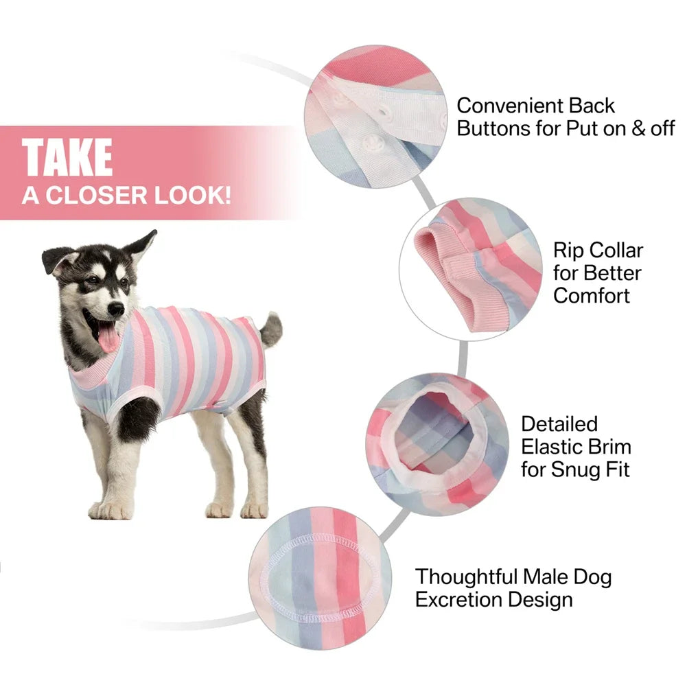 Pet Surgery Recovery Suit Anti Licking Vest for Dogs