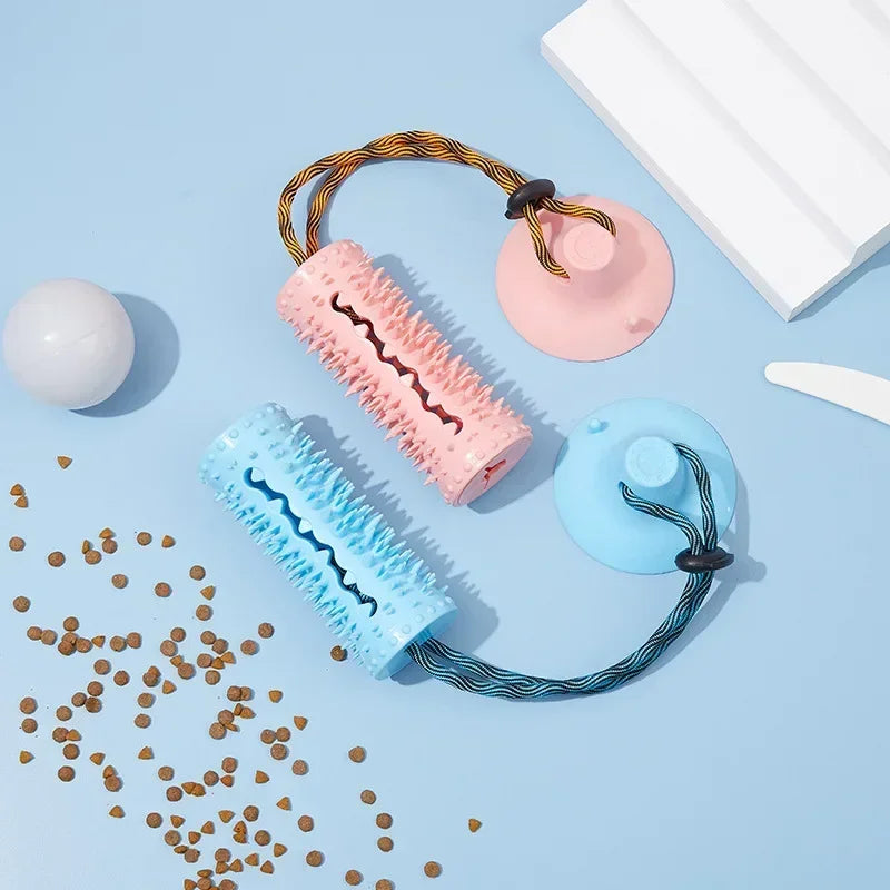 Interactive Rubber Dog Toy Ball for Chewing and Cleaning