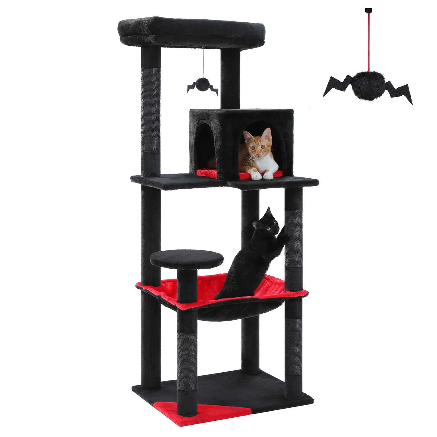 Luxury Cat Tree Tower with Hammock and Scratching Posts