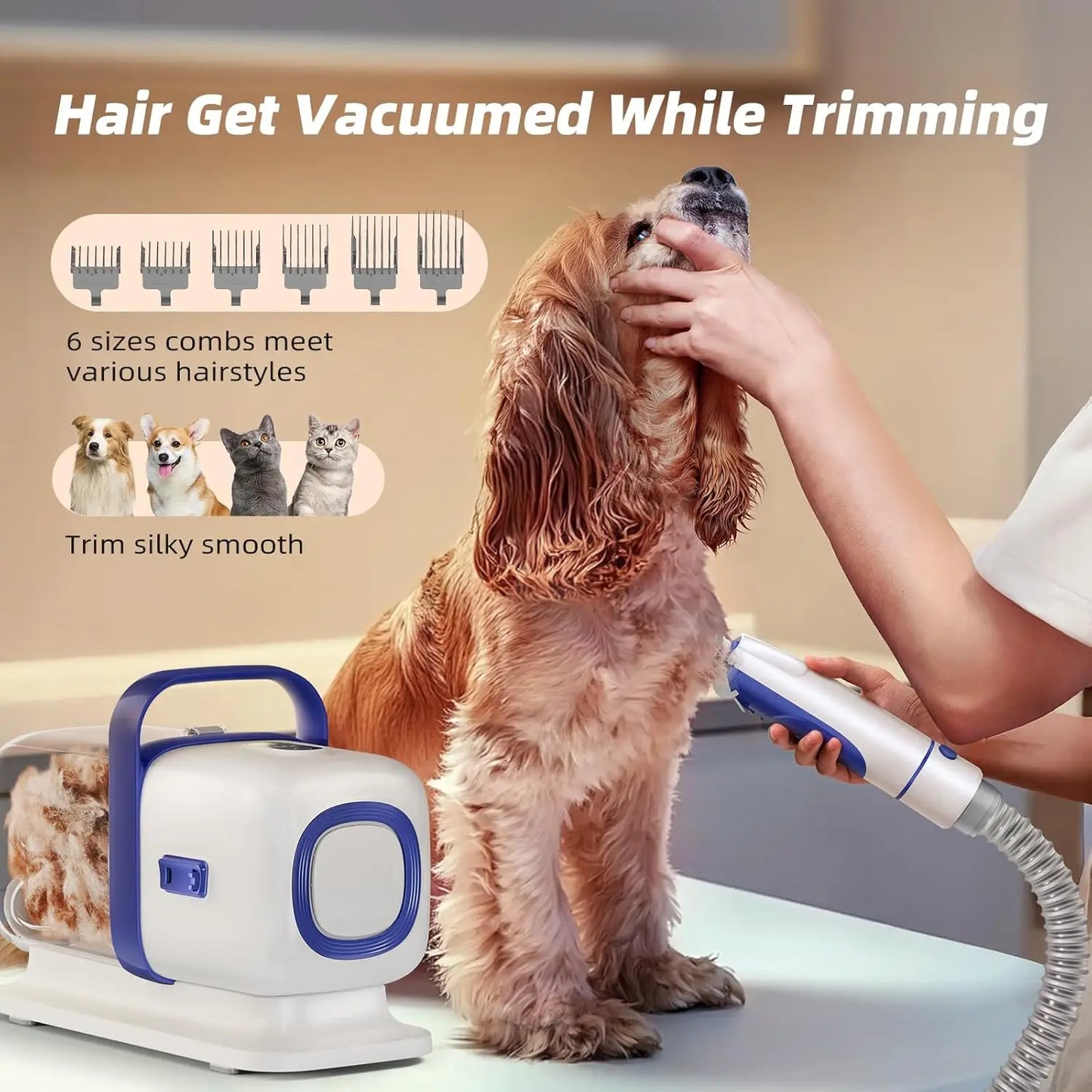 All-In-One Dog Grooming Kit with Vacuum and Clipper