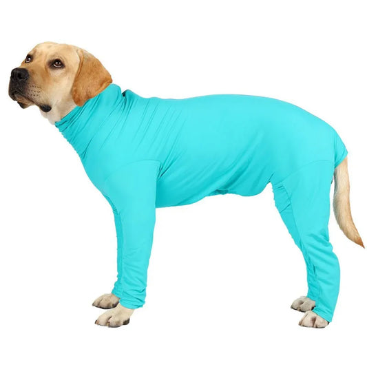 Cozy Long-Sleeved Pet Pajamas for Recovery and Comfort