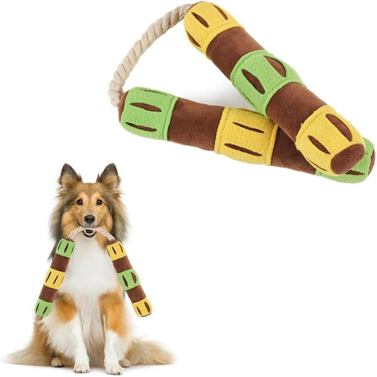 Engaging Interactive Nunchaku Squeak Toy for Puppies and Dogs