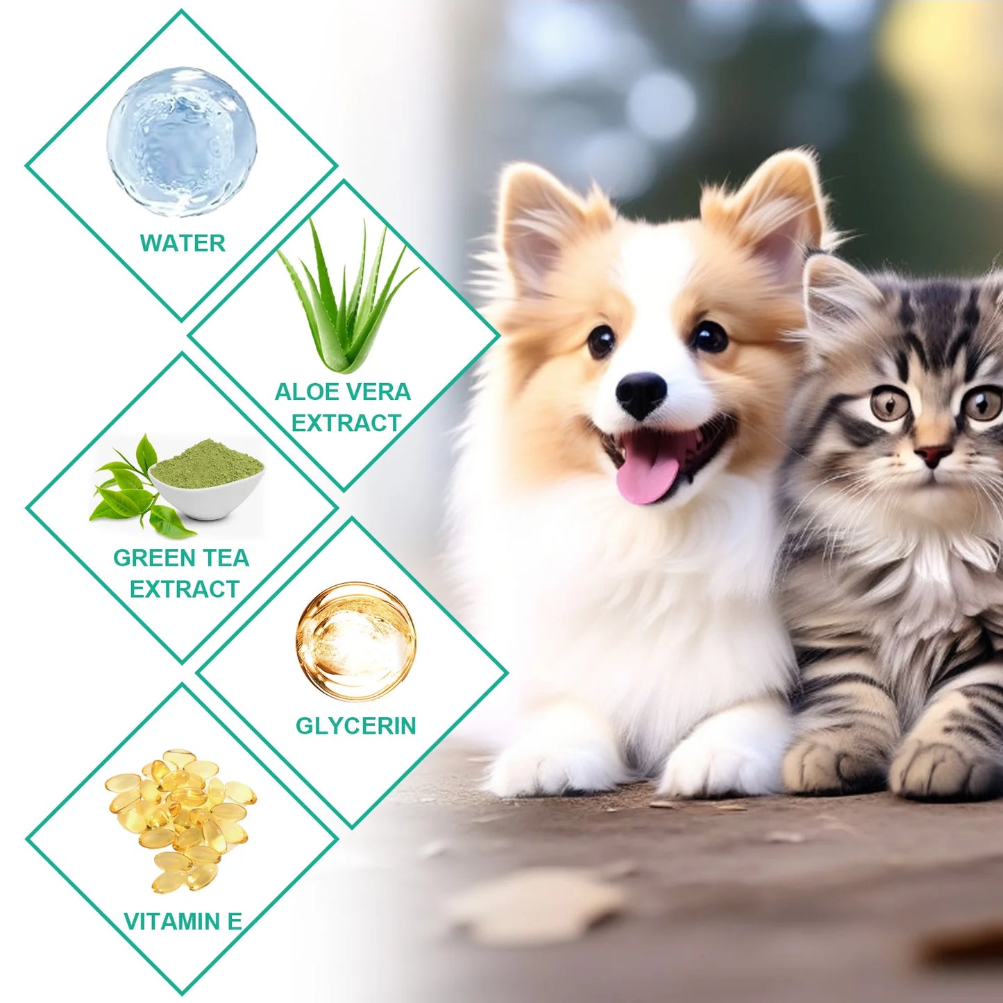 Dog and Cat Tooth and Ear Cleaning Wipes for Fresh Breath