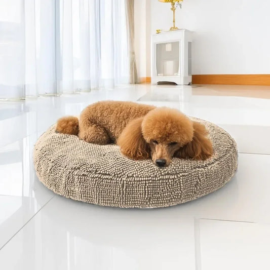 Cloud K-9 Bed for Dogs and Cats Soft and Relaxing Donut Dog Bed Chenille Material Removable Cover Washable and Dryer Safe