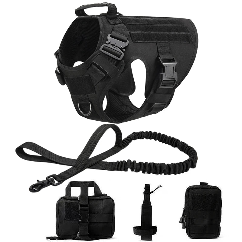 Tactical Dog Harness and Leash Set for All Breeds