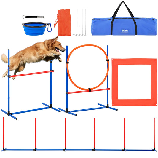 VEVOR Dog Agility Training Equipment Set for Active Pups