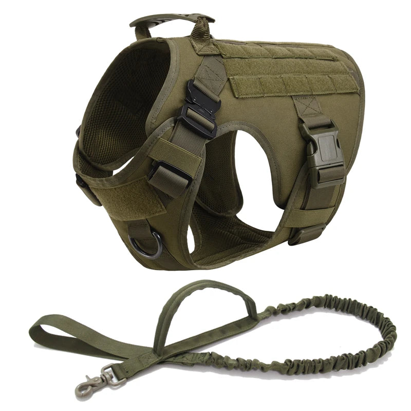 Tactical Dog Harness and Leash Set for All Breeds