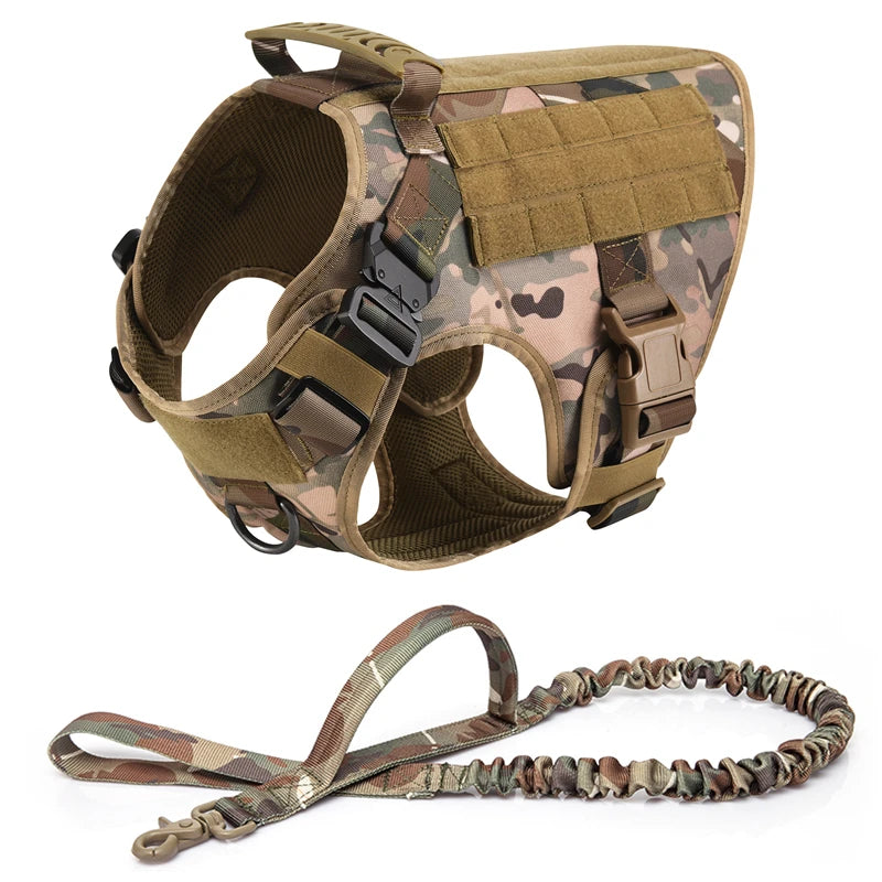 Tactical Dog Harness and Leash Set for All Breeds