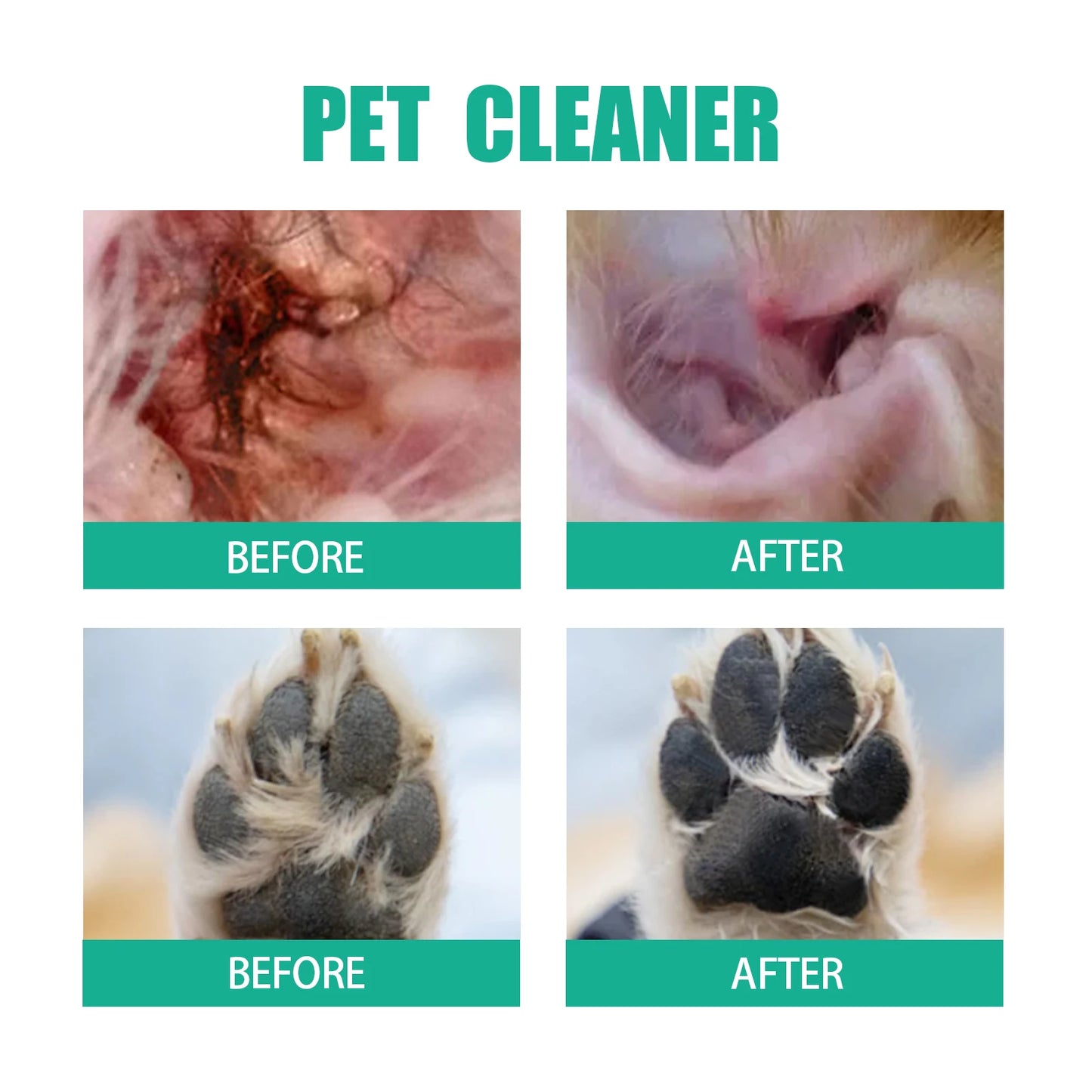 Dog and Cat Tooth and Ear Cleaning Wipes for Fresh Breath