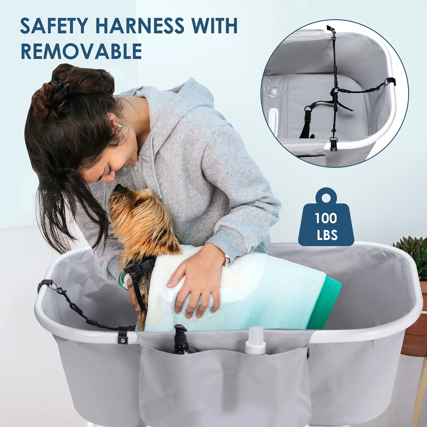 Portable Dog Bathtub for Indoor and Outdoor Pet Bathing