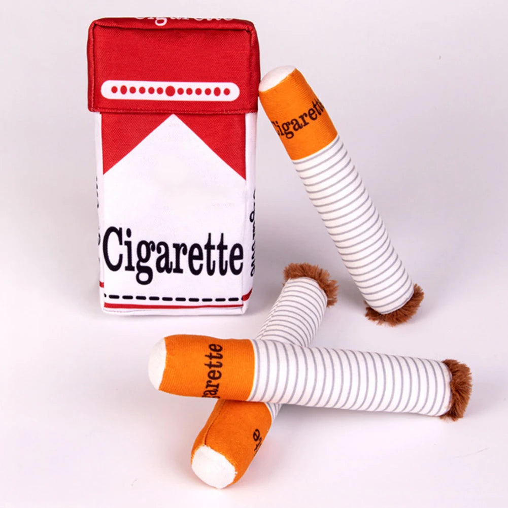 Cigarette Dog Chew Toy Interactive Plush Fun for Dogs