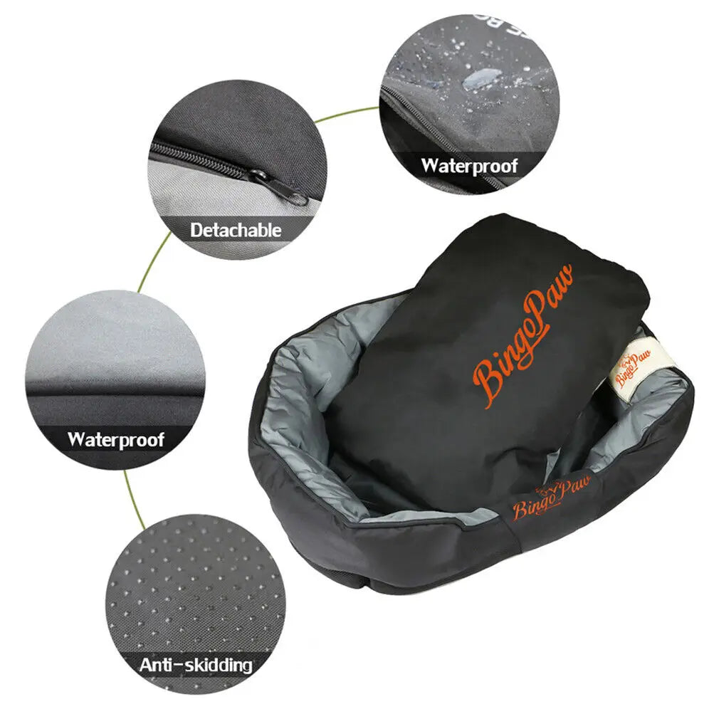 All Season Comfortable Dog Bed with Removable Cushion and Oxford Cover