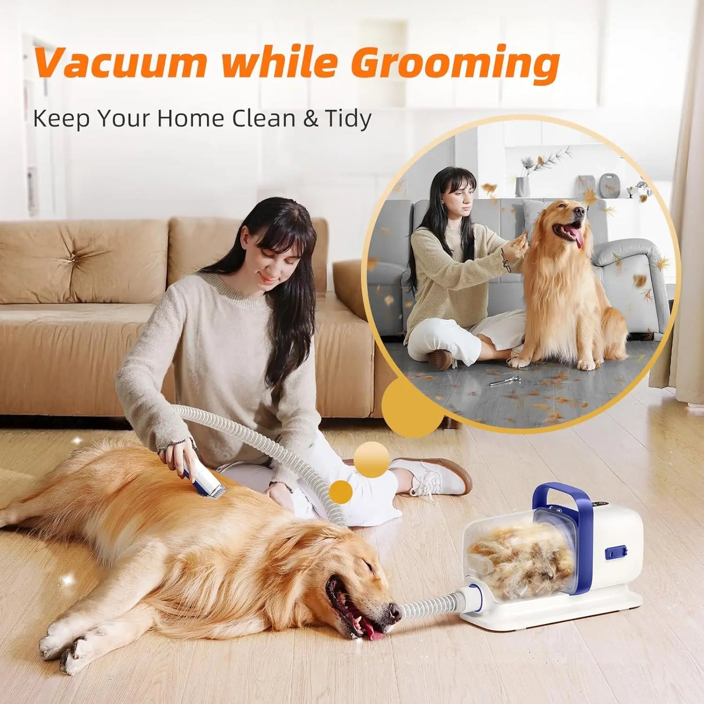 All-In-One Dog Grooming Kit with Vacuum and Clipper