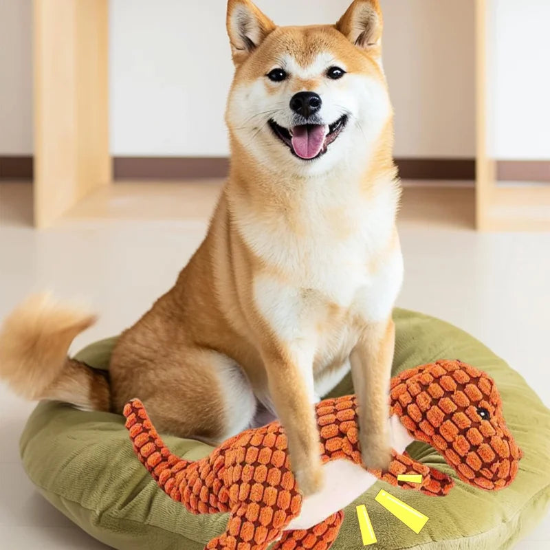 Indestructible Dinosaur Dog Toy for Chewing Training and Mental Stimulation