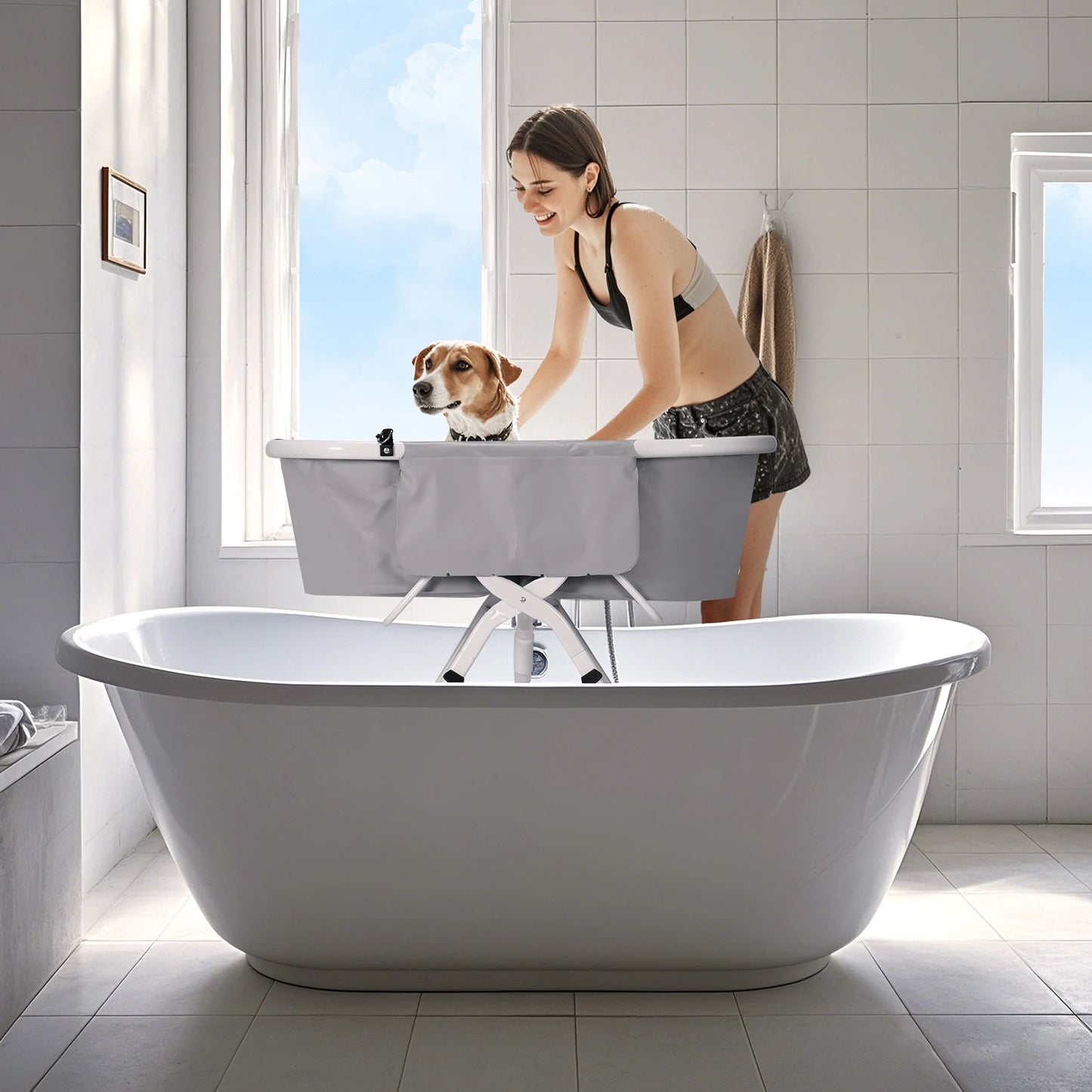 Portable Dog Bathtub for Indoor and Outdoor Pet Bathing