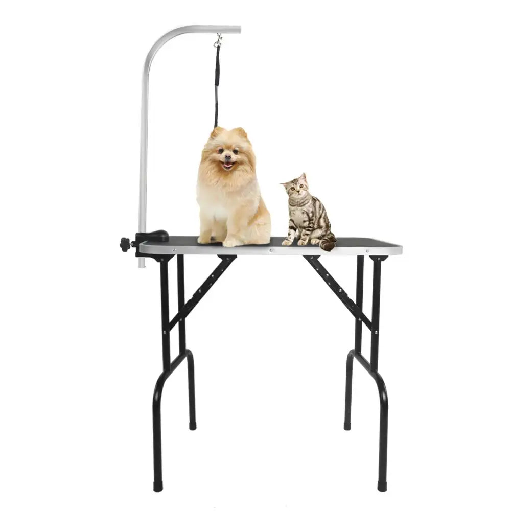 Foldable Pet Grooming Table with Adjustable Arm for Easy Use