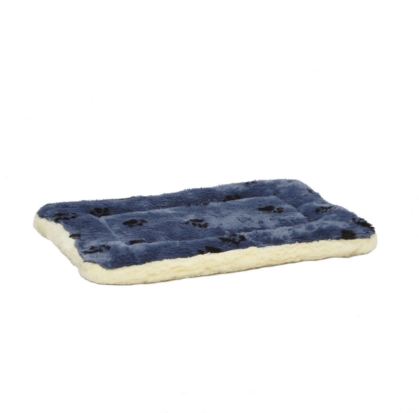 Midwest Homes for Pets Blue Paw Print Reversible Fleece Dog Bed Designed to Fit 24 Inch Crate