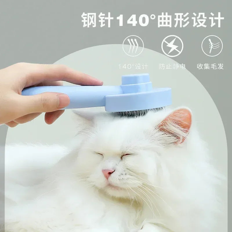 Self Cleaning Pet Slicker Brush for Dogs and Cats
