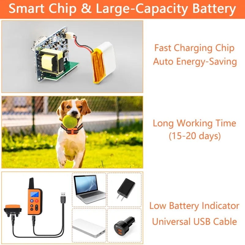 Electric Dog Training Collar with Remote Control for All Dogs