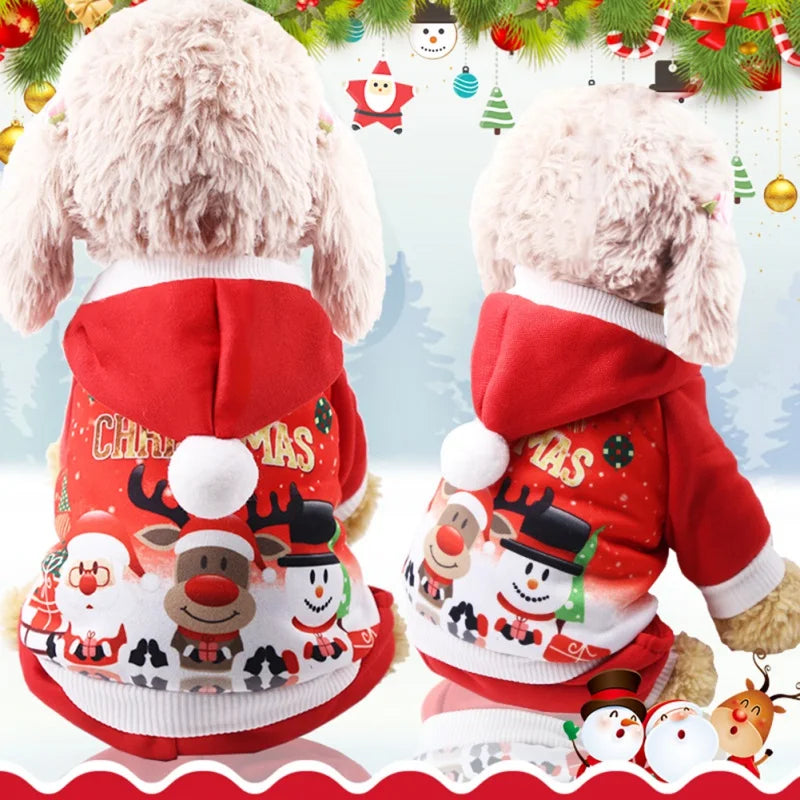 Christmas Dog Sweater Coat for Small and Medium Pets