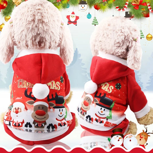Christmas Dog Sweater Coat for Small and Medium Pets