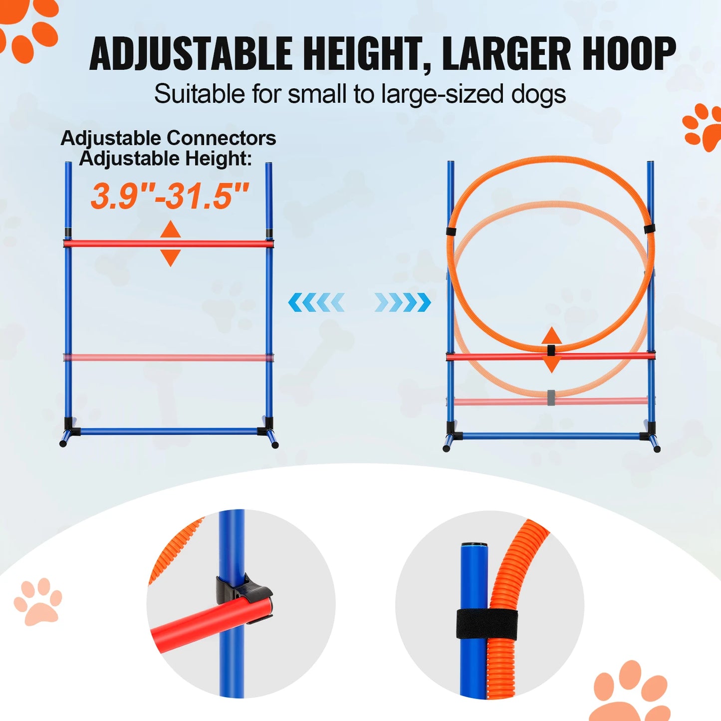 VEVOR Dog Agility Training Equipment Set for Active Pups