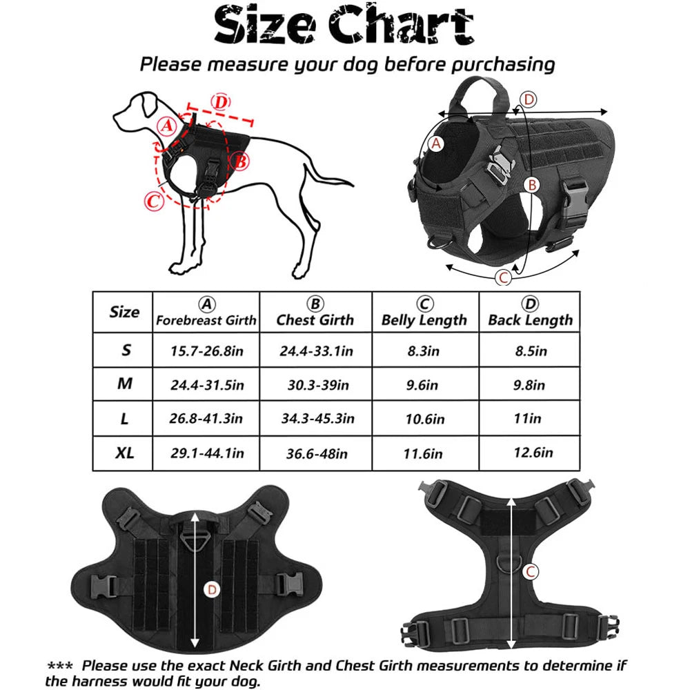Tactical Dog Harness and Leash Set for Active Dogs